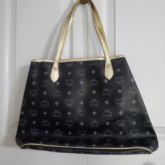 MCM Bags Mcm Auth Lion Princess Tote Large Leather Shoulder Bag